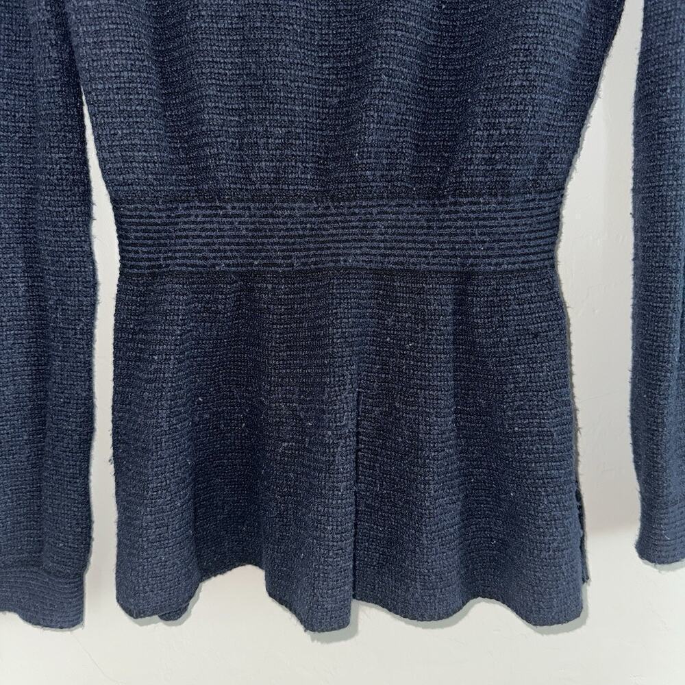 Emporio Armani Women’s Black Sweater Size 40 Peplum Long Sleeve - Picture 3 of 8